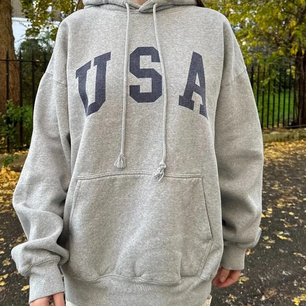 Brandy Melville Gray USA Hoodie